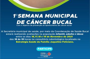 1° Semana Municipal de Câncer Bucal 