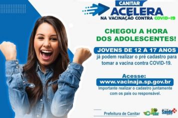 Jovens de 12 a 17 anos já podem realizar o pré cadastro para tomar a vacina covid-19