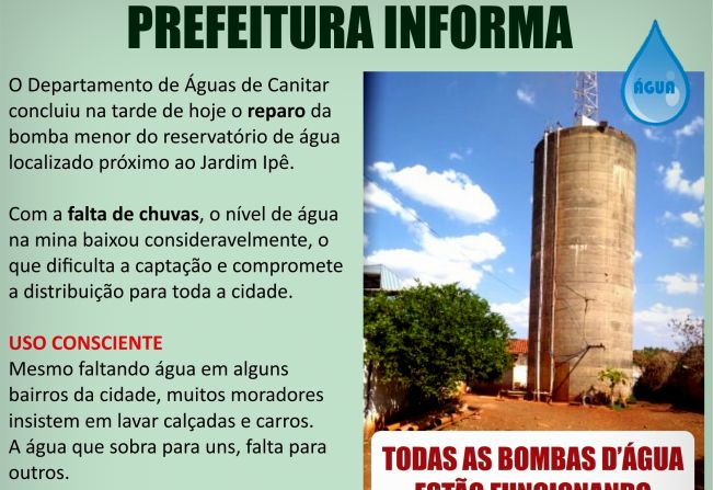 Prefeitura Informa - ÁGUA